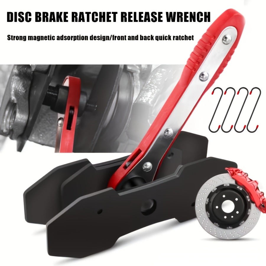 360-degree rotating ratchet brake caliper compression tool