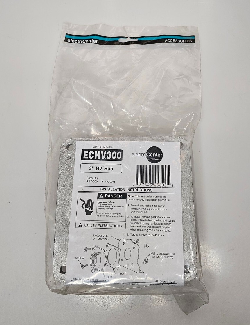 NEW Siemens ECHV300 Load Center Hub - HV Type - 3" Inch