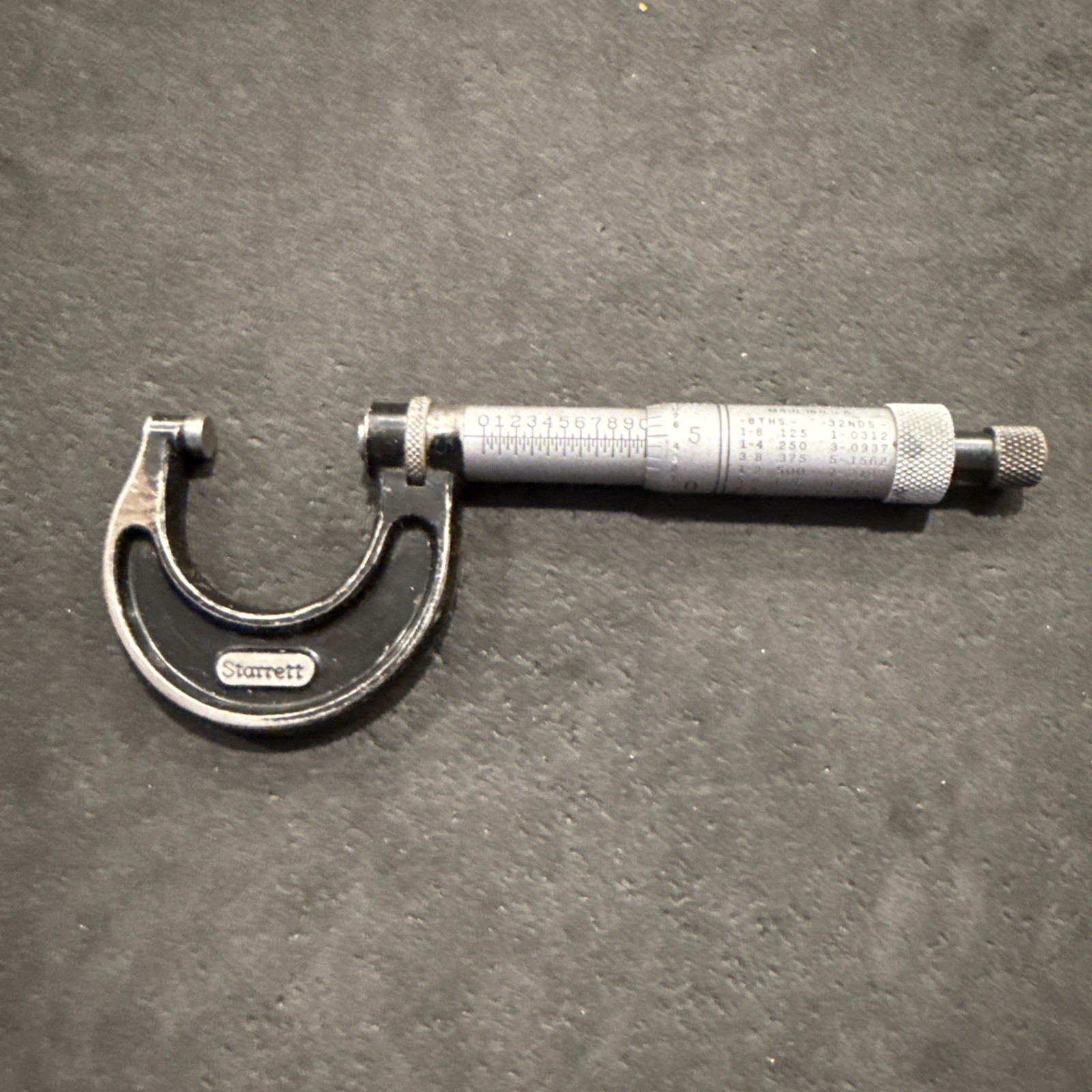 Vintage L.S. Starrett No.436-1” Outside Micrometer Made In USA Machinist Tools
