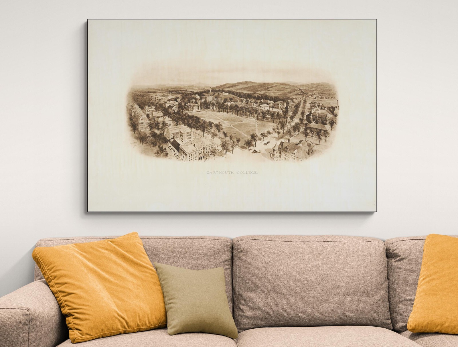 Dartmouth College Campus – 1910 Richard Rummell Ivy League Aerial View | Histor