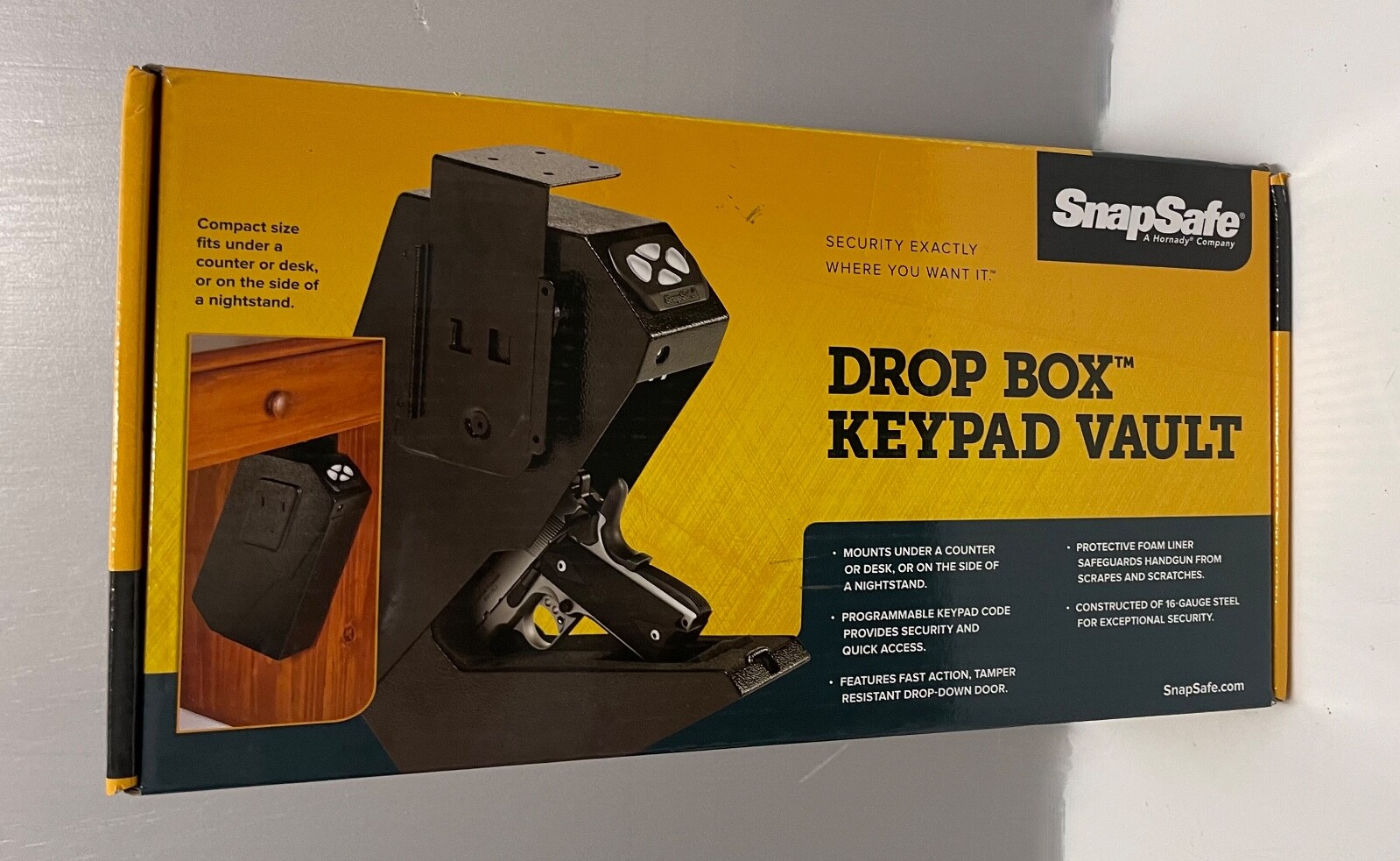 SNAPSAFE DROP BOX KEYPAD VAULT SAFE DROP DOWN DOOR