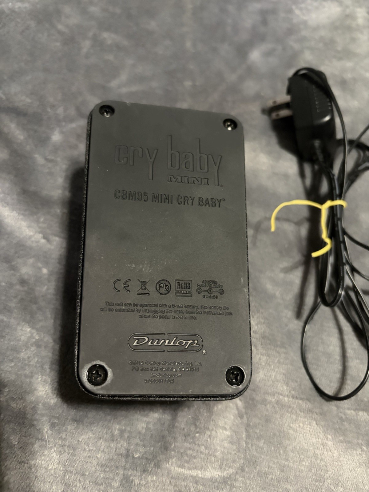 Dunlop Cry Baby Mini Wah Pedal CBM95 for Electric Guitar w/ Power Adapter