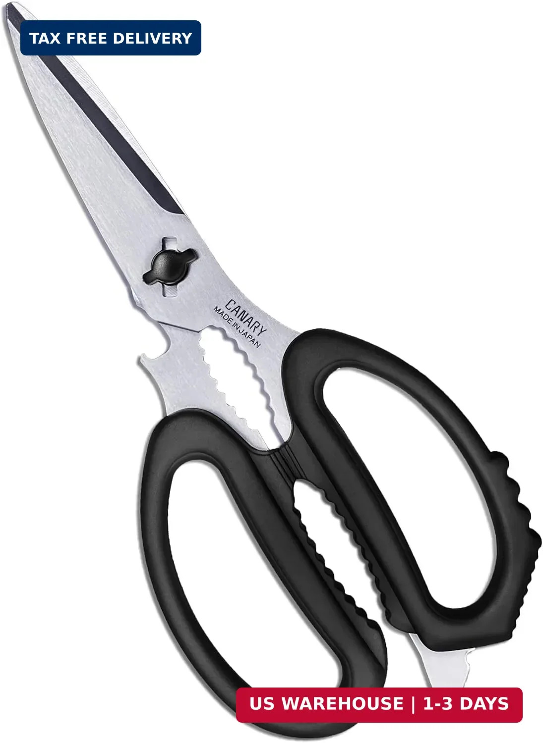CANARY Japanese Kitchen Scissors Heavy Duty 8.2", Made in JAPAN, Dishwasher Safe