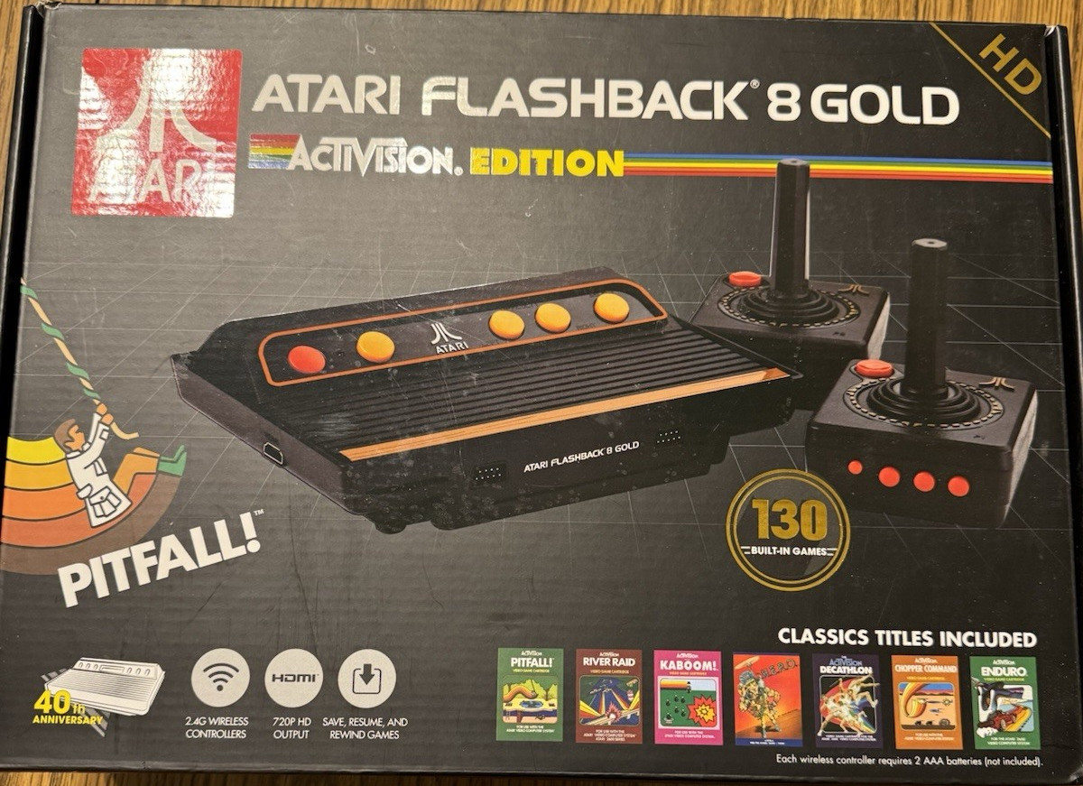 Atari Flashback 8 Gold Activision Edition HD Console HDMI Wireless Controllers