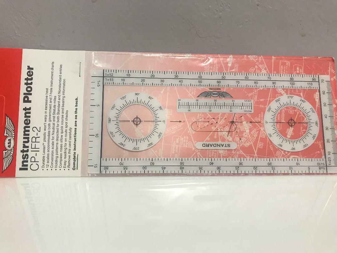 Instrument Chart Lexan Plotter by ASA, Jeppesen NOS NACO Scales p/n ASA-CP-IFR-2