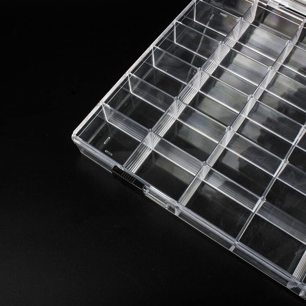 36 Grids Clear Plastic Organizer Box, Craft Storage Container for Beads Organ...