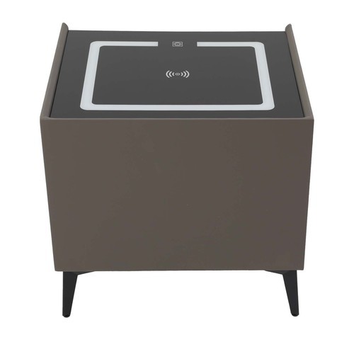 Bluetooth Speaker Smart Bedside Table with USB & Wireless Charging Light