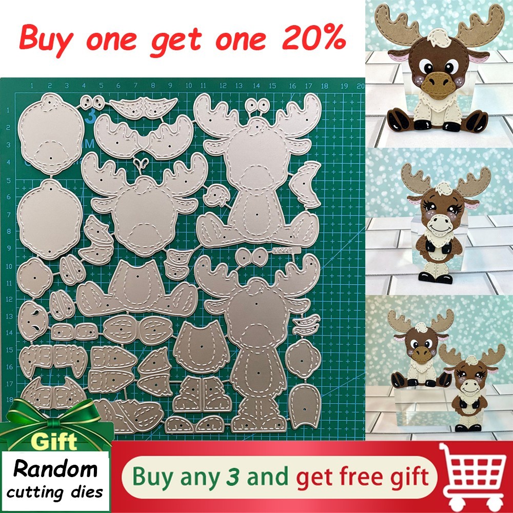 Moose Dies Cutting Dies Scrapbooking Album Embossing Paper Card Crafts Stencils