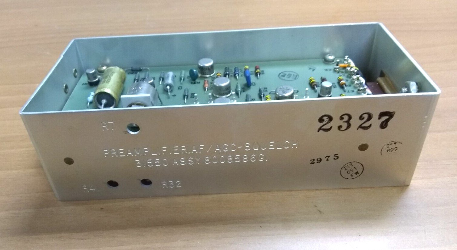 ITT Canon Receiver Amplifier (Preamplifier / Squelch) 31550 ASSY 8008586G1