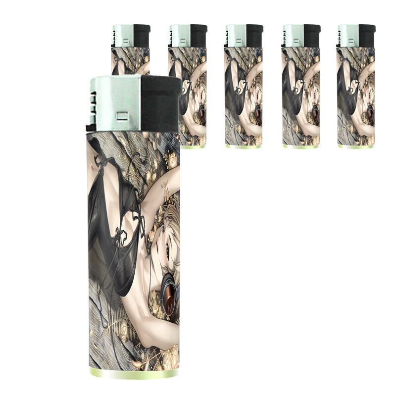 Anime D8 Set of 5 Electronic Butane Lighter