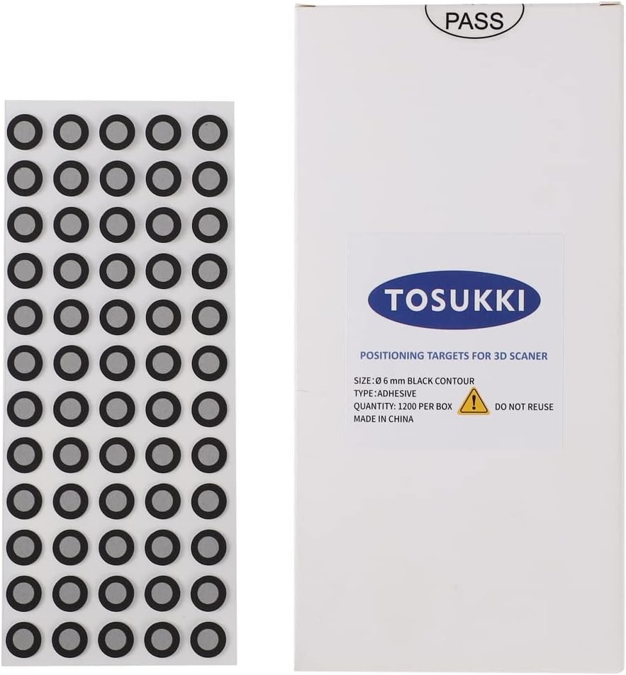 6mm Positioning Targets with Black Contour for 3D Scaner,3D scanning Markers/Dot