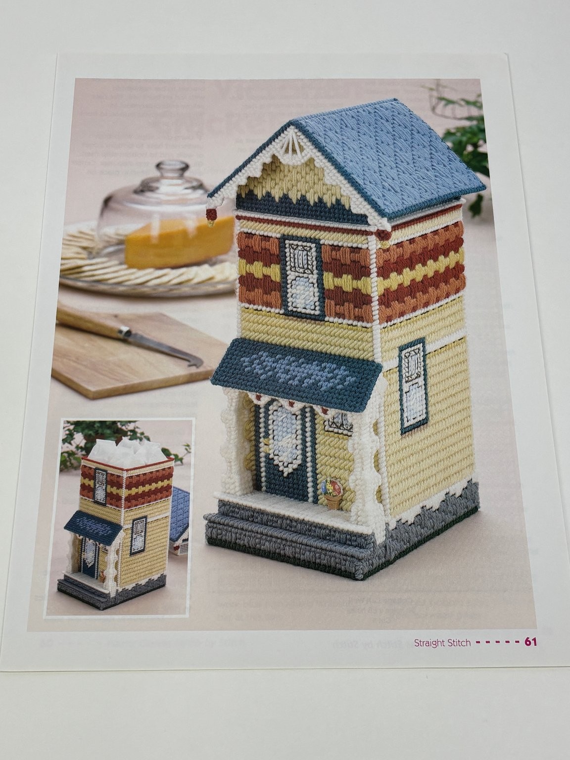 Victorian Cracker Cottage Needlepoint Chart Plastic Canvas Pattern Book Pages