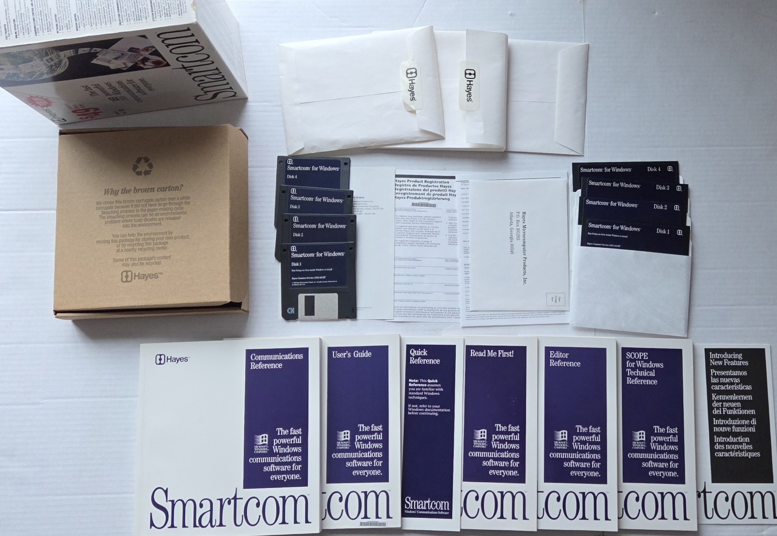 Hayes Smartcom Communication Software for Windows 3.5" Disks 08-00677