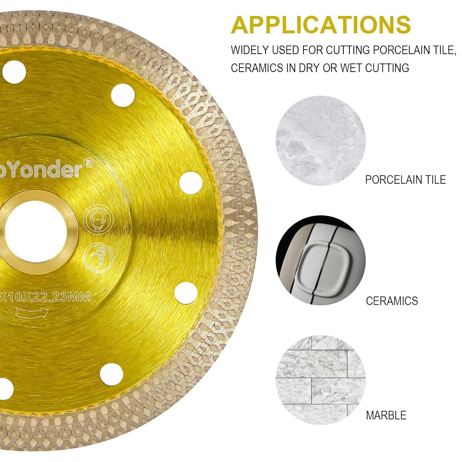 4 Inch Diamond Blade for Wet/Dry Cutting - Precision & Versatility