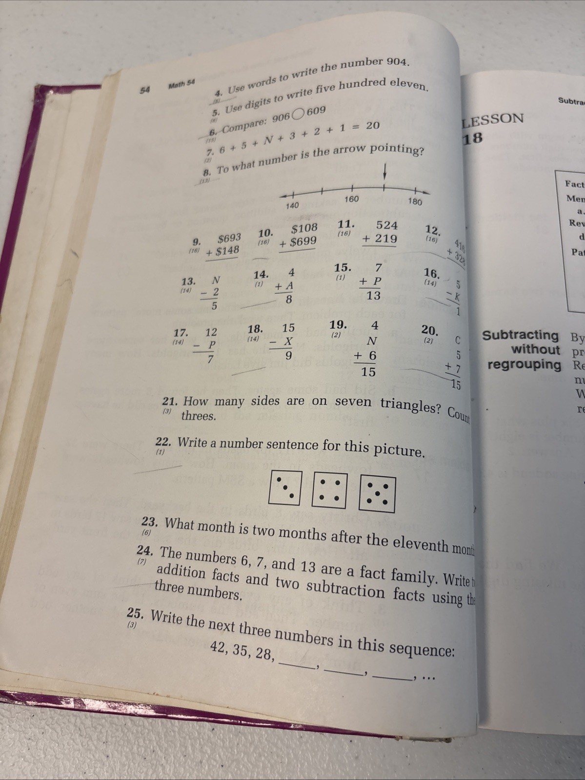 Saxon Math 54: An Incremental Development 2nd Edition Stephen Hake - Rough Shape