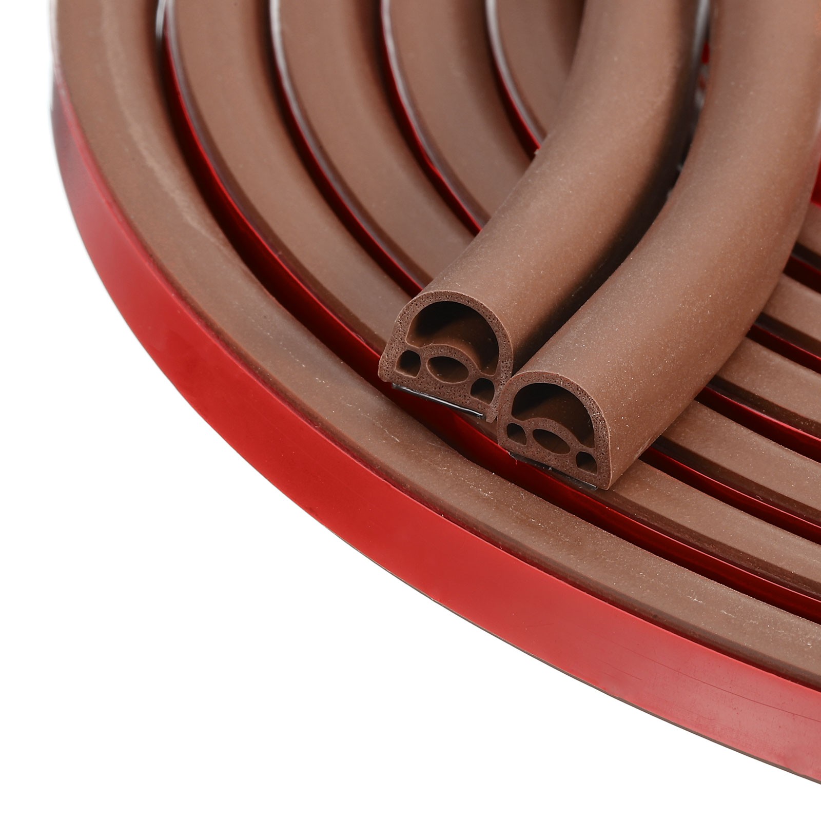 20 ft Silicone Weather Stripping Door Seal Strip, , 0.35" x 0.3", Brown