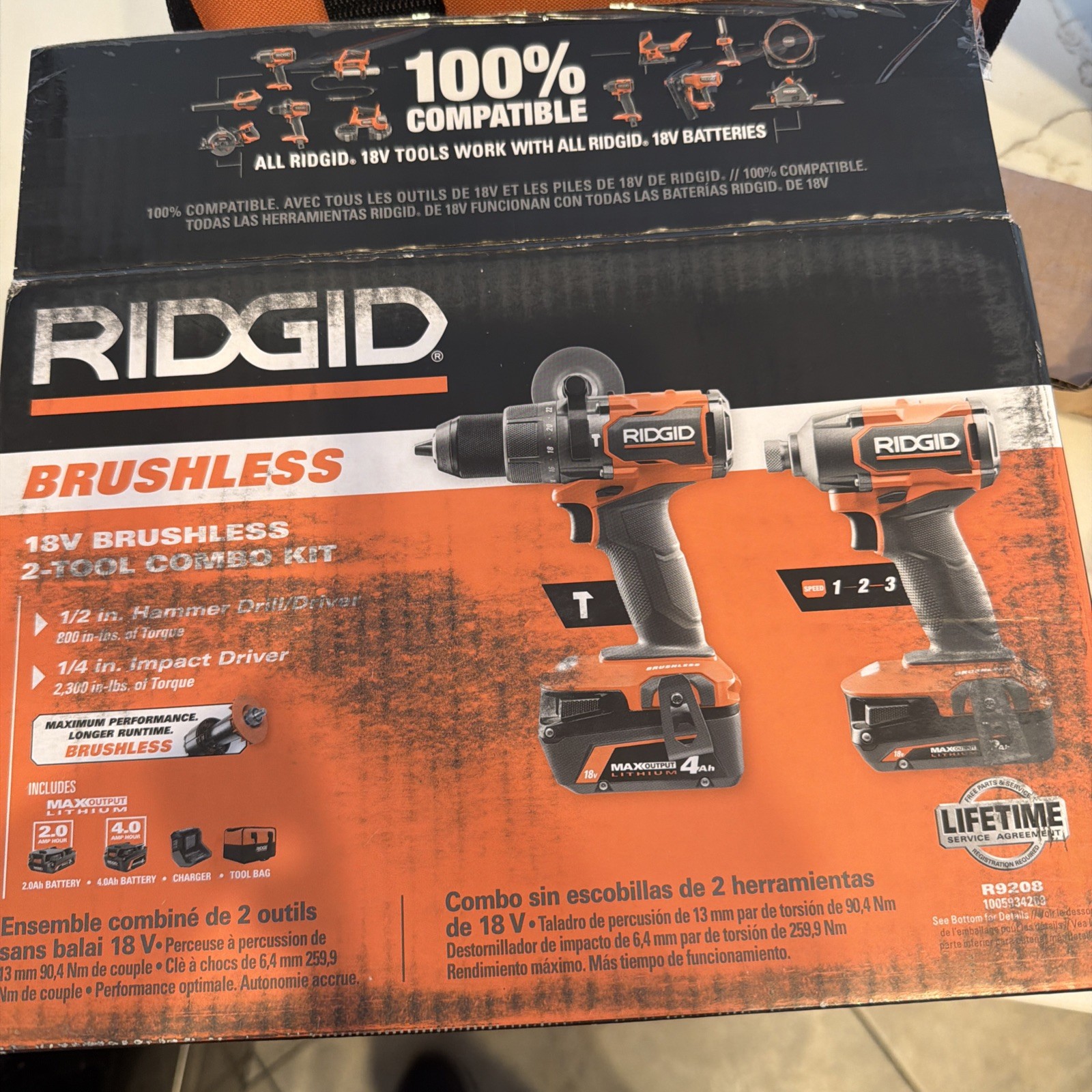 RIDGID 18V Brushless Hammer Drill and 3-Speed Impact Driver Kit