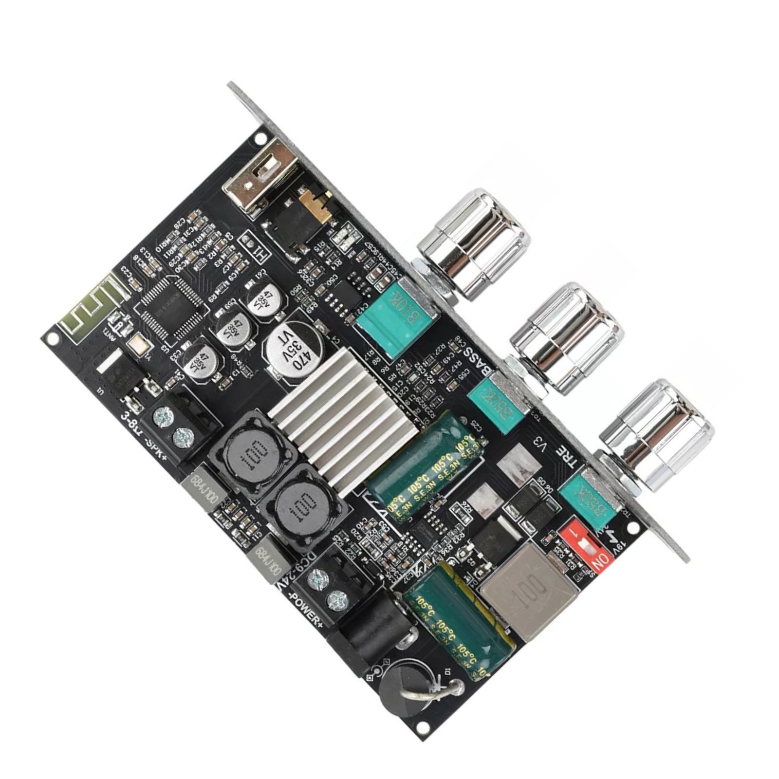 Audio Amplifier Board features input over-temperature, over-current protection