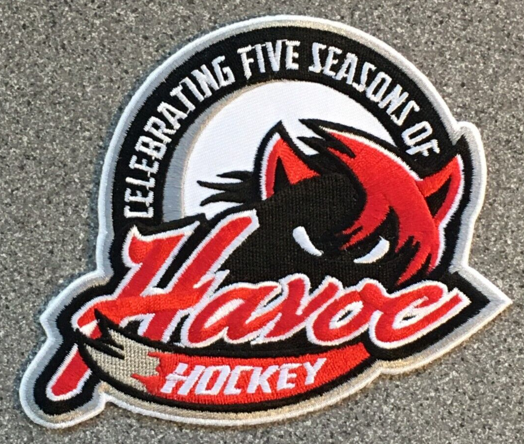 2008-09 HUNTSVILLE HAVOC SPHL HOCKEY MINORS 5TH YEAR JERSEY SLEEVE TEAM PATCH