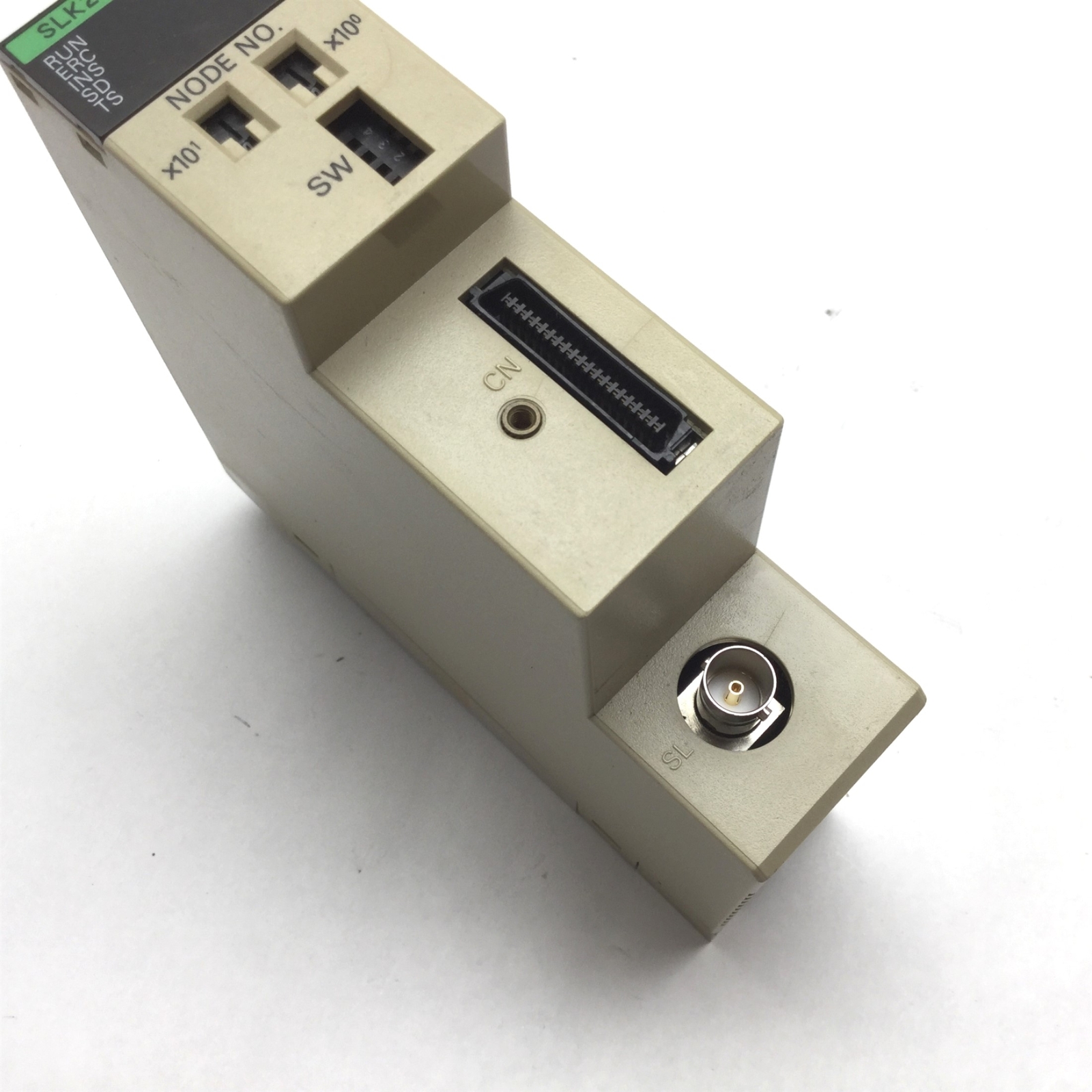 Lot of 2 Omron C200HS-SLK22 Sysmac Link Unit Module PLC Card, Coaxial Cable