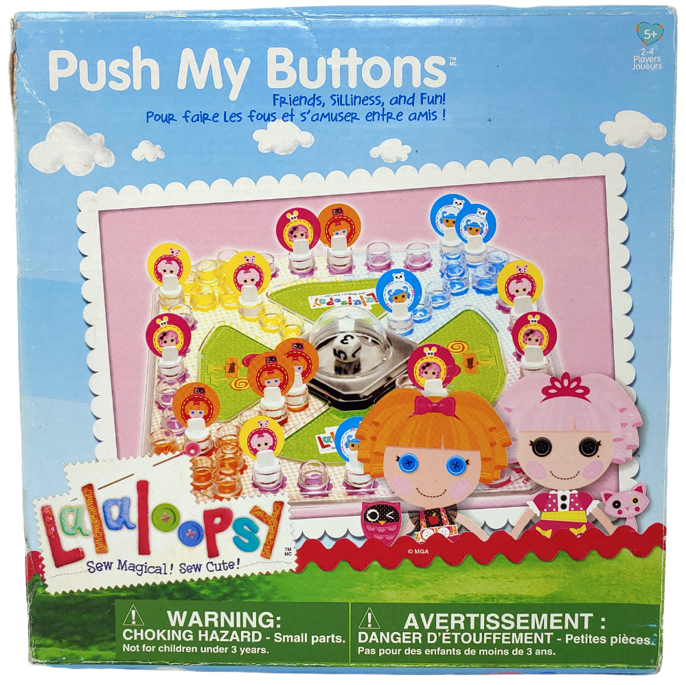 Push My Buttons Game by Lalaloopsy Sew Magical! Sew Cute! 2 to 4 Players Age 5+