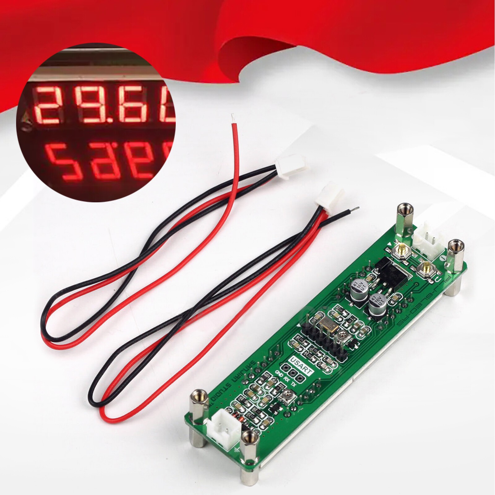 1PC PLJ-8LED-R Red 0.1MHZ - 2.4GHz RF Signal Frequency Counter Cymometer TesteXL