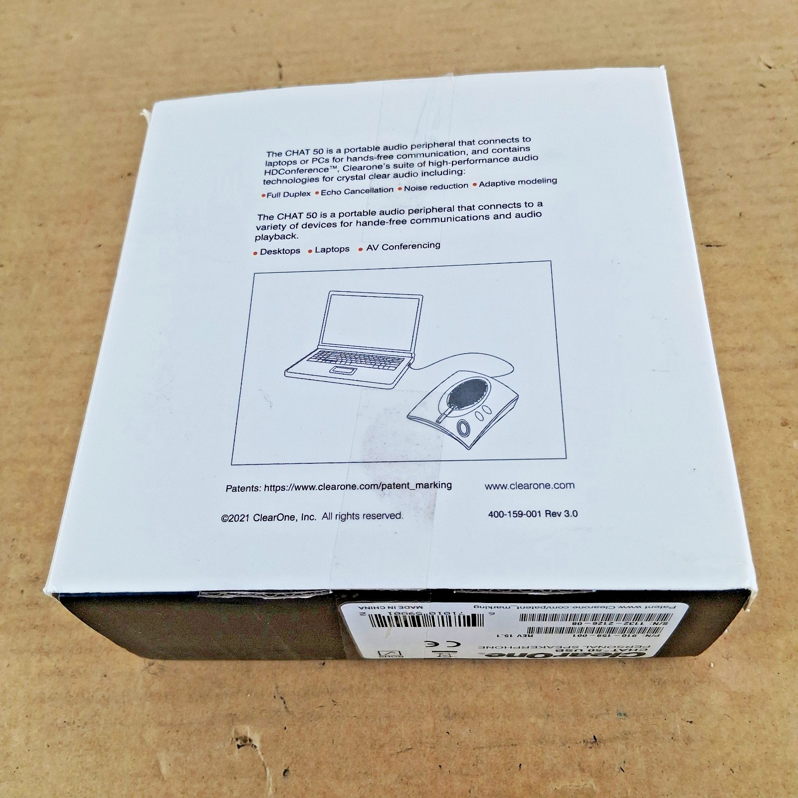 ClearOne Chat 50 USB Personal Speakerphone 910-159-001
