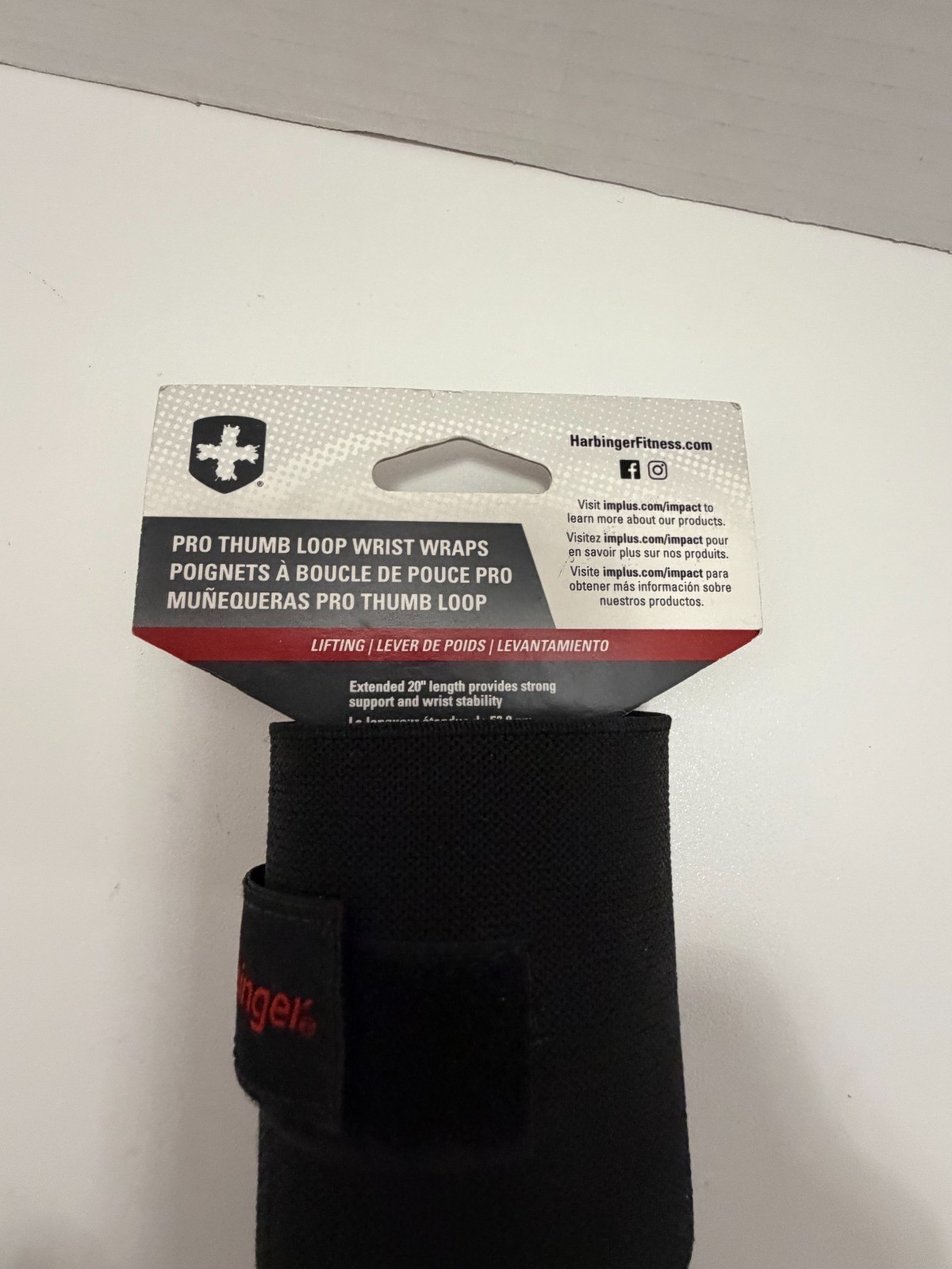 Harbinger Pro Thumb Loop Weight Lifting Wrist Wraps
