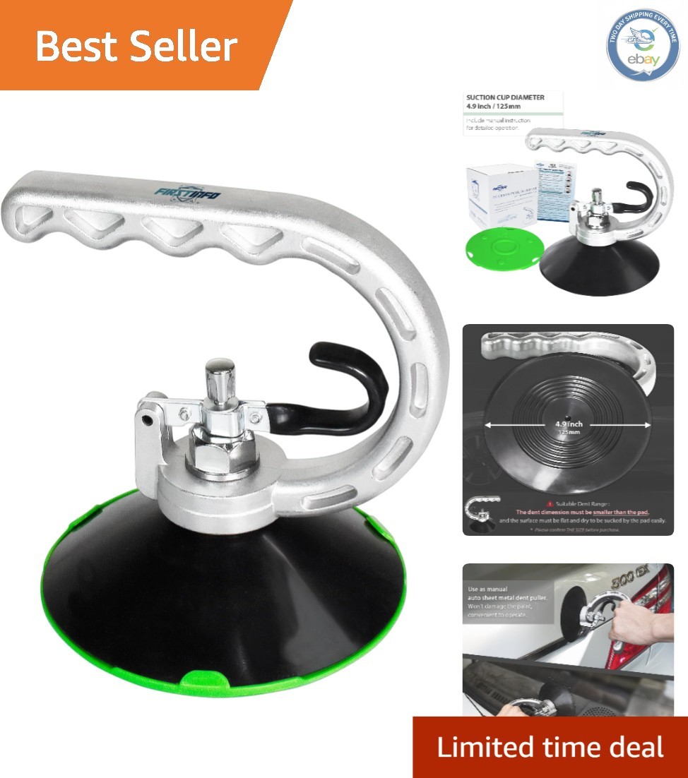 FIRSTINFO Aluminum Dent Puller - 125mm Suction Cup for Paintless Repair