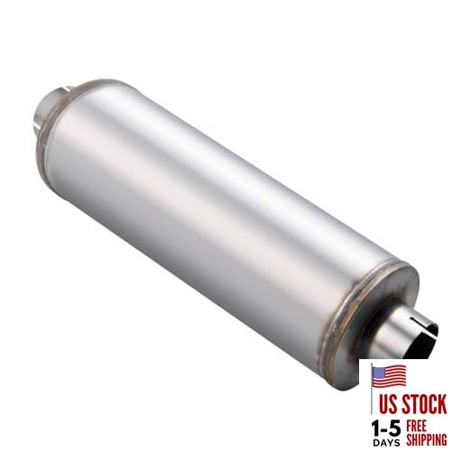 5 Inch Exhaust Muffler, 5" Inlet/Outlet 30" Overall Length Resonator,