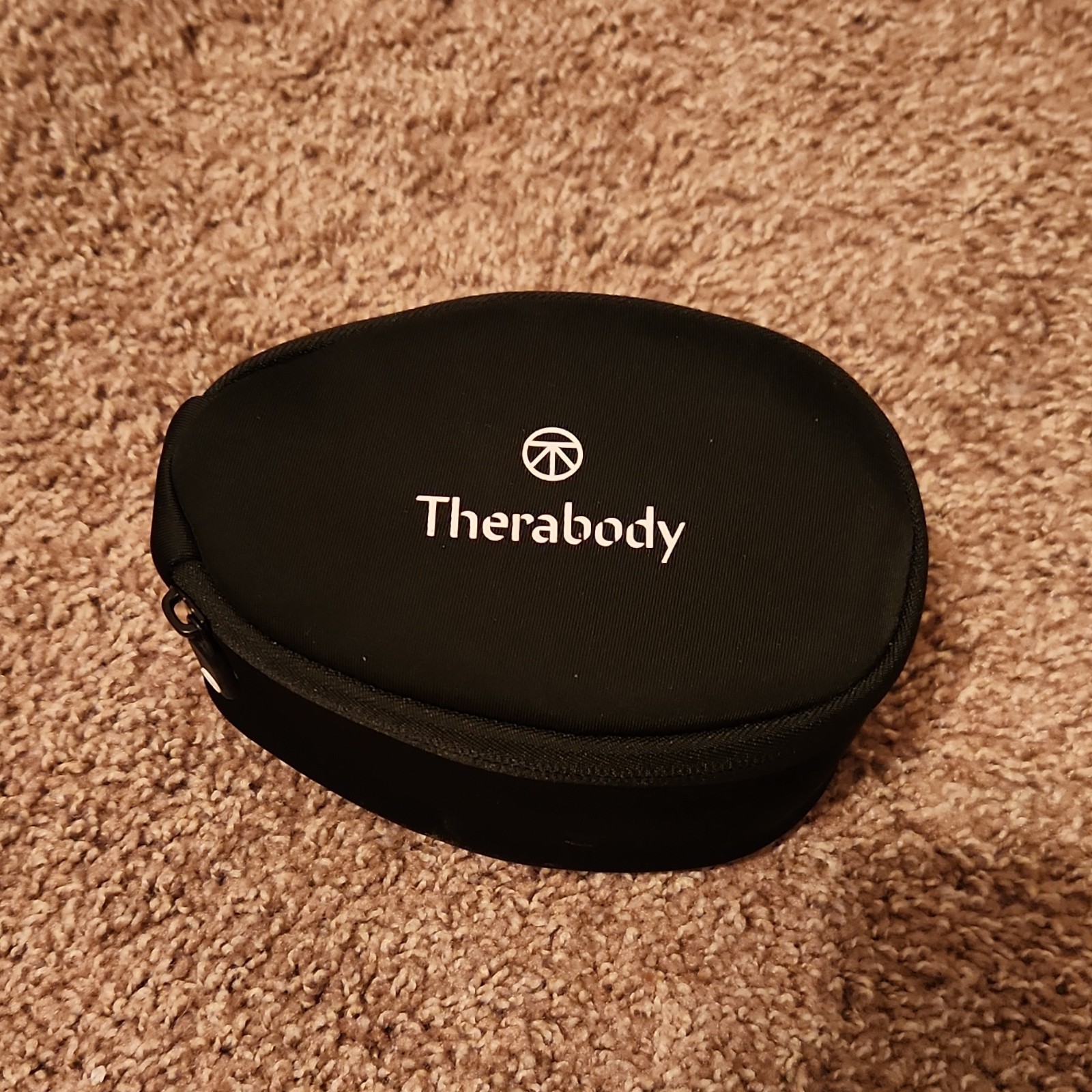 Therabody Cordless Eye Massager for Eyes Beige Blue with Case