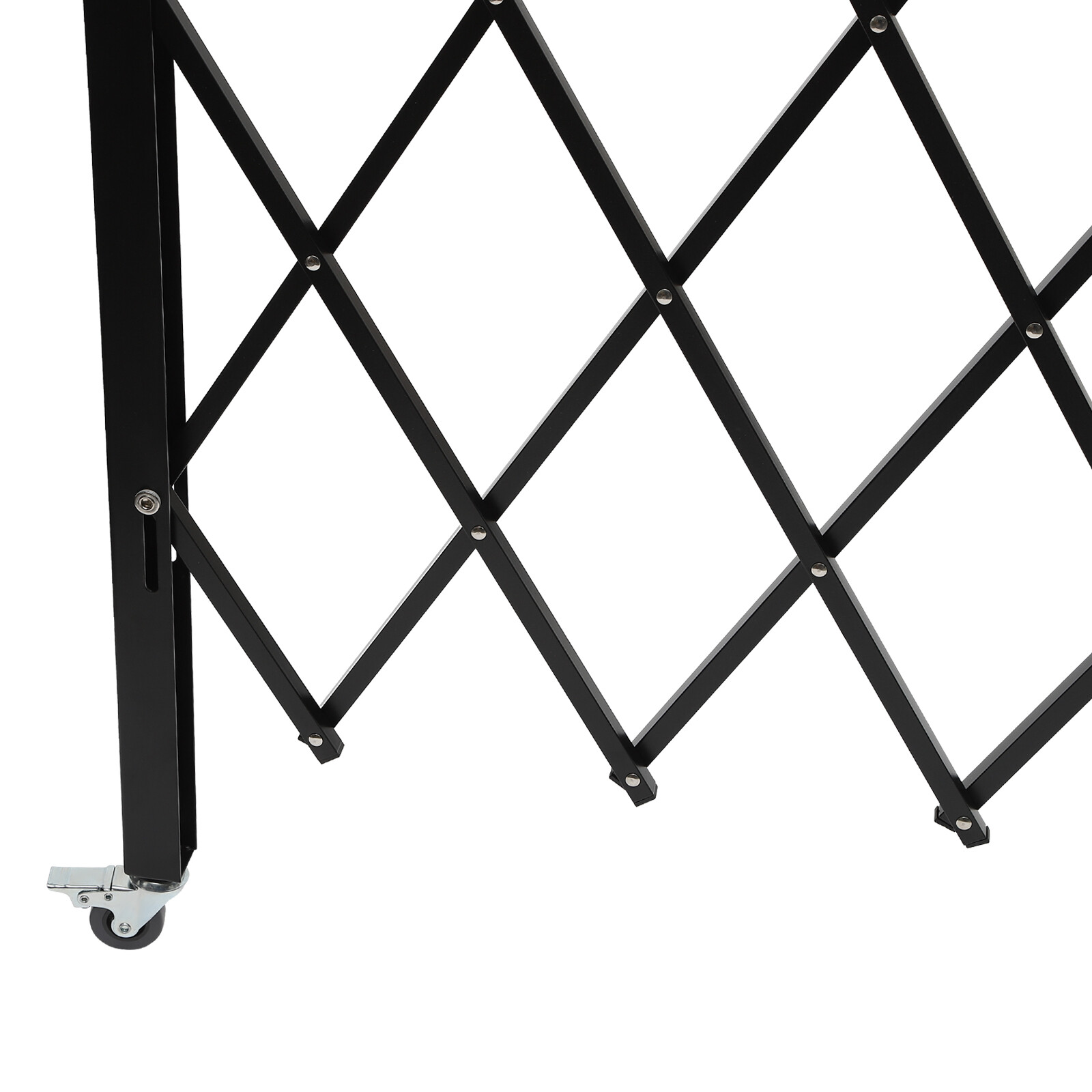 Single Folding Security Gate Rolling Barricade Doors Scissor Gate with Padlock