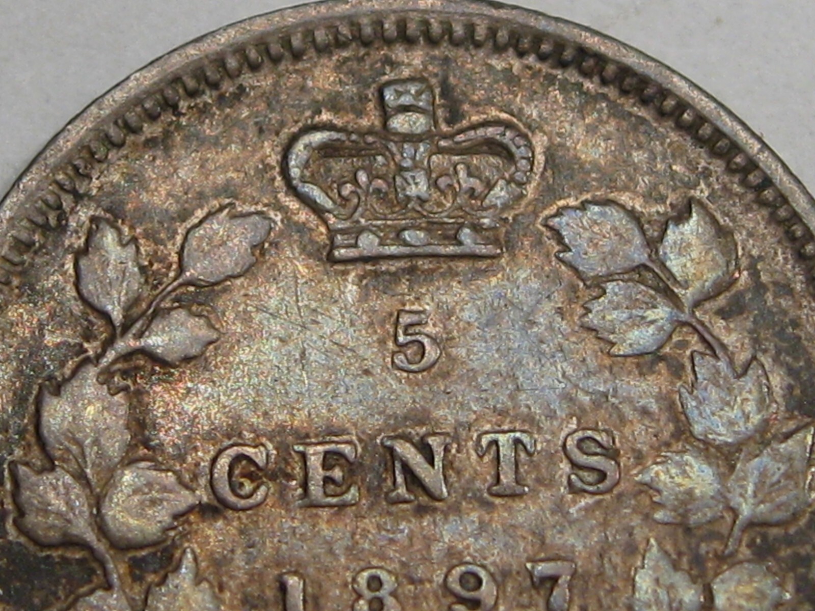F/VF 1897 Five Cent 5¢ CANADA. #38