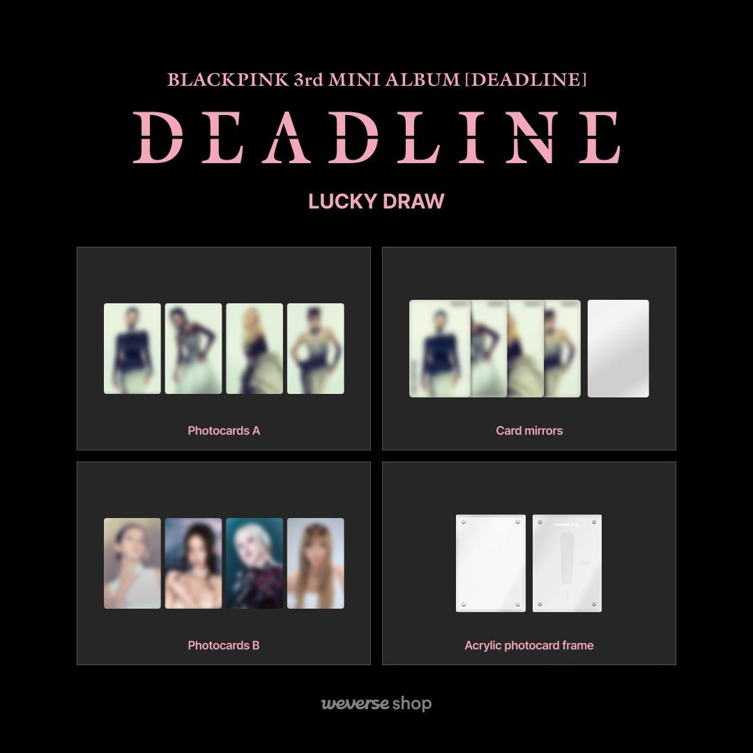 BLACKPINK DEADLINE 3RD MINI ALBUM LUCKY DRAW WEVERSE SHOP PHOTOCARD OFFICIAL H20