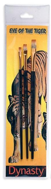 Dynasty Eye Of The Tiger SET "E" Shader Paint Brushes 2-6-10 (06529)
