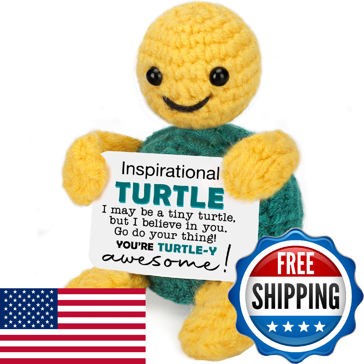 Funny Crochet Turtle Inspirational Gifts for Women & Men - Valentine's Day