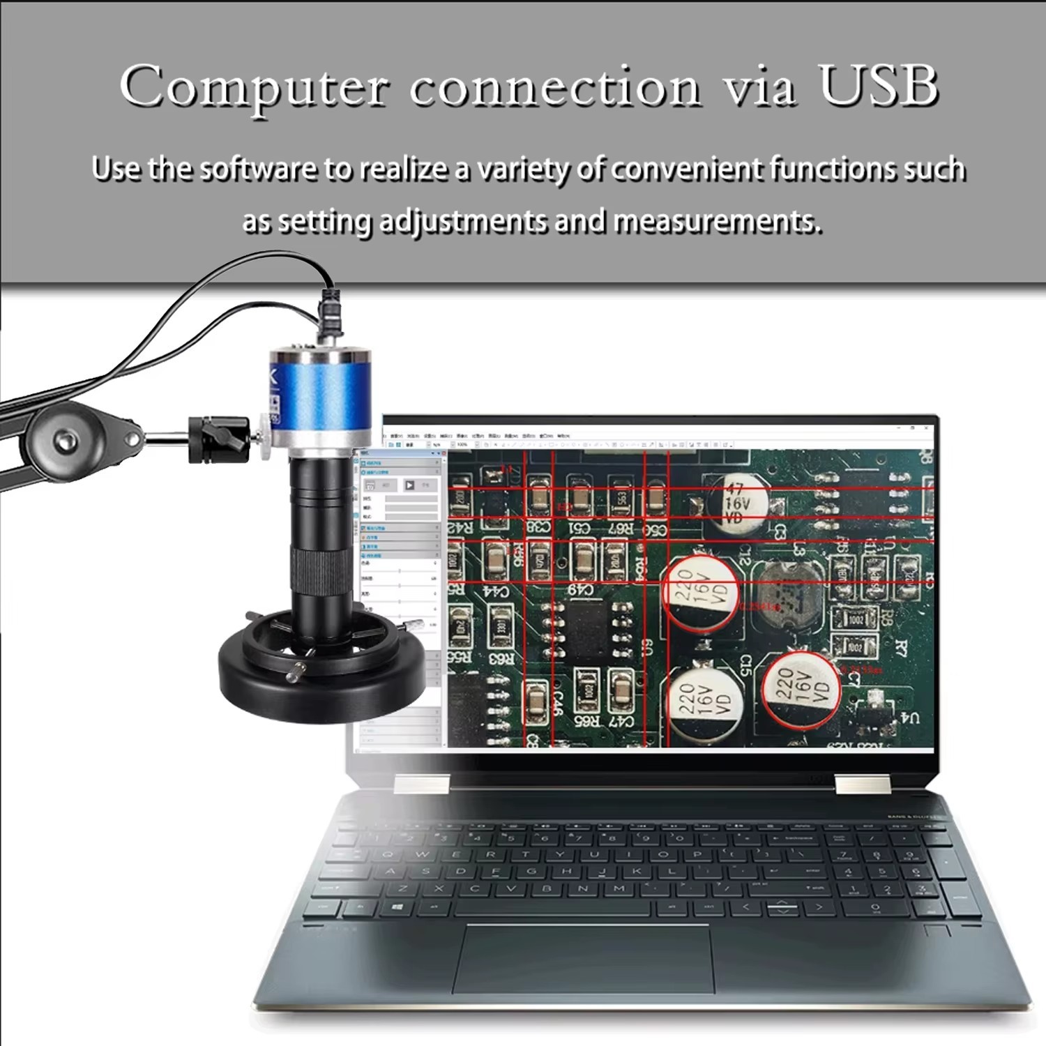 Digital Microscope 4K HDMI USB Soldering Repair Monocular