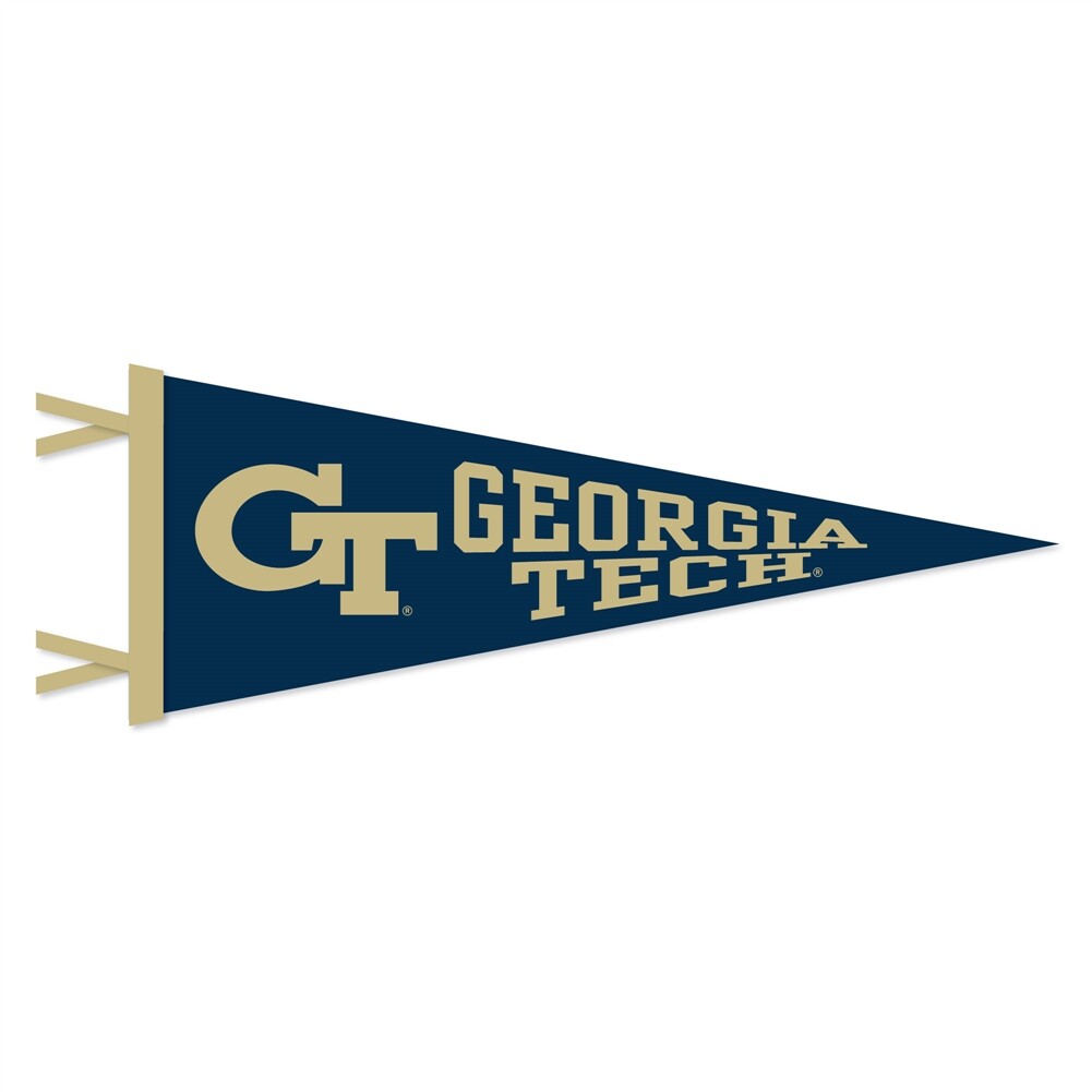 Georgia Tech Yellow Jackets Wool Felt Pennant - 9" x 24"