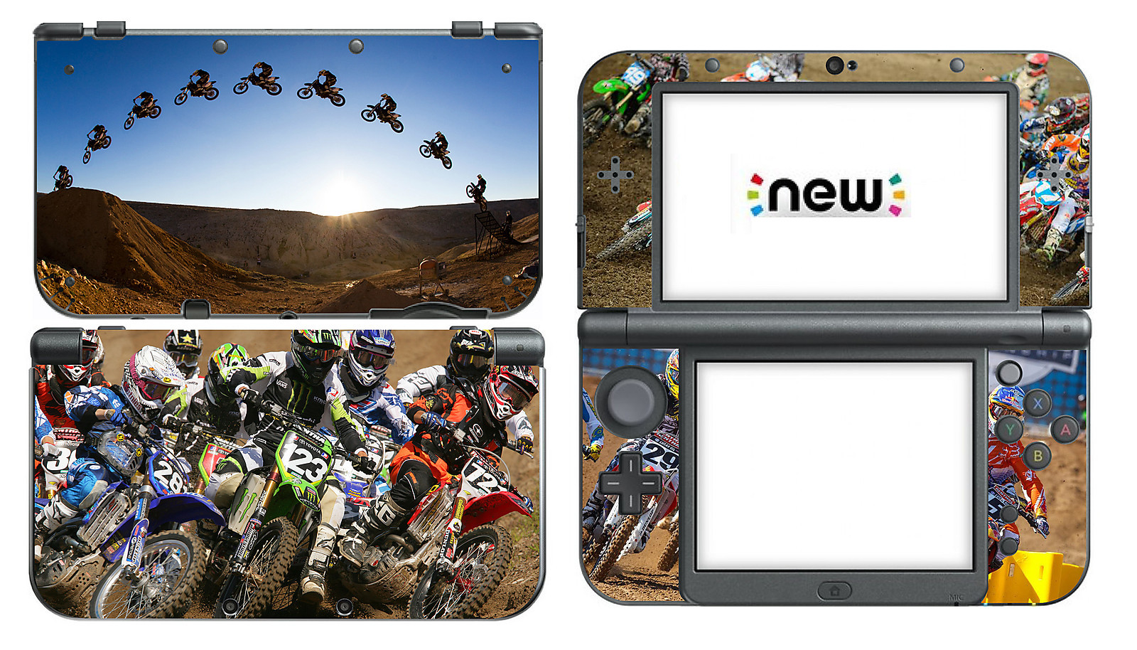 MOTOCROSS Moto 332 Vinyl Decal Skin Sticker Game for Nintendo New 3DS XL 2015