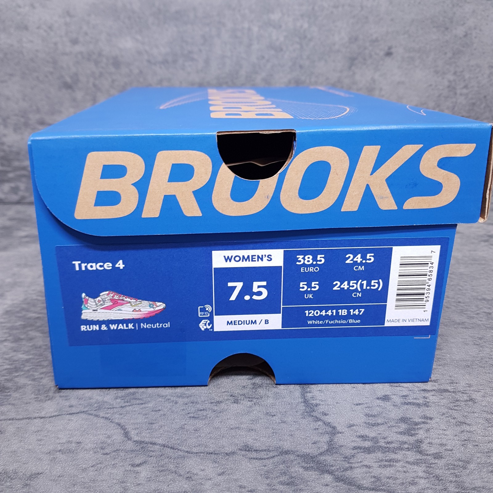 BROOKS Trace 4 Hero Medical Nurse Running Shoes Womens Size 7.5 B White Pink