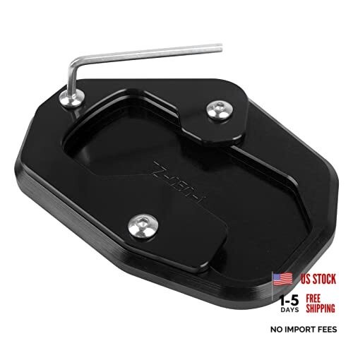 Motorcycle Kickstand Pad Enlarger Extension Side Stand Plate Pad black