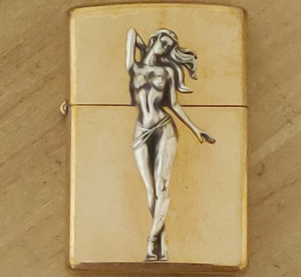 1 piece Brass Sexy and charming girl Statue badge DIY sticker suitable