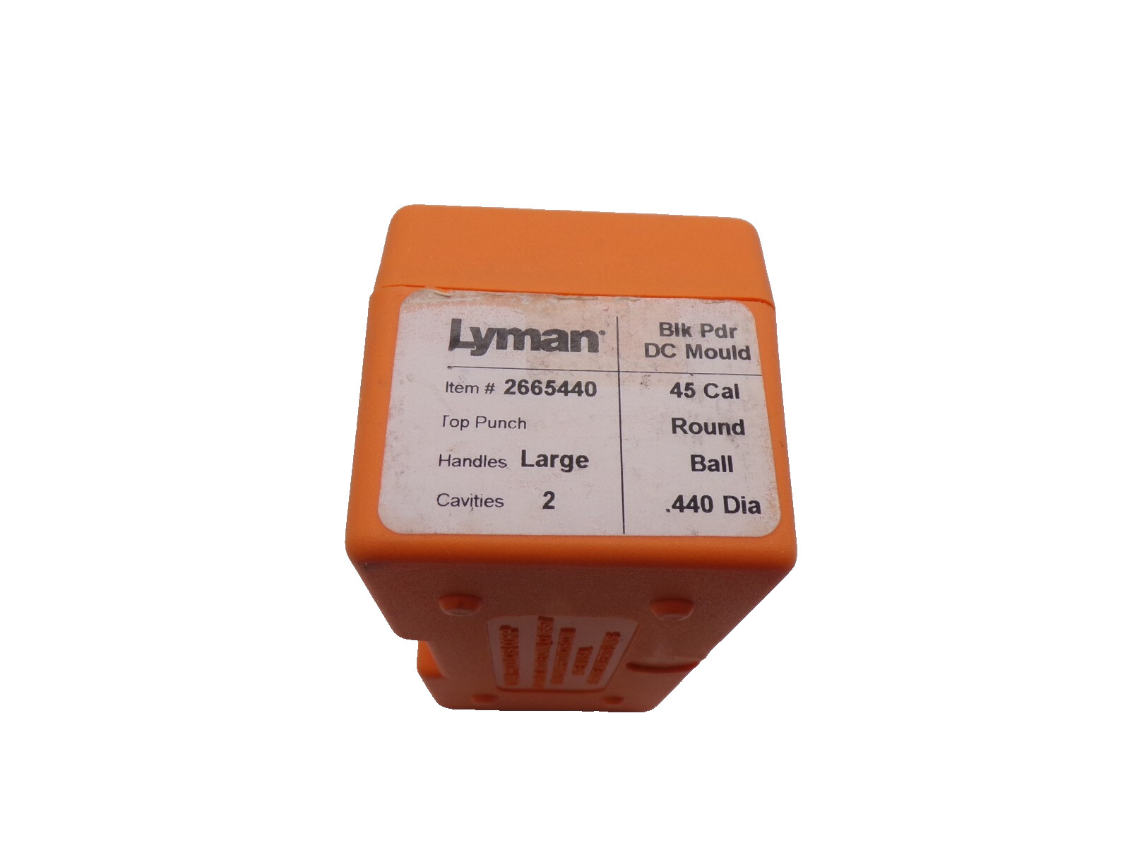 Lyman 45 Cal. Round Ball .440 Dia. Mold - 2 Cavity - #2665440