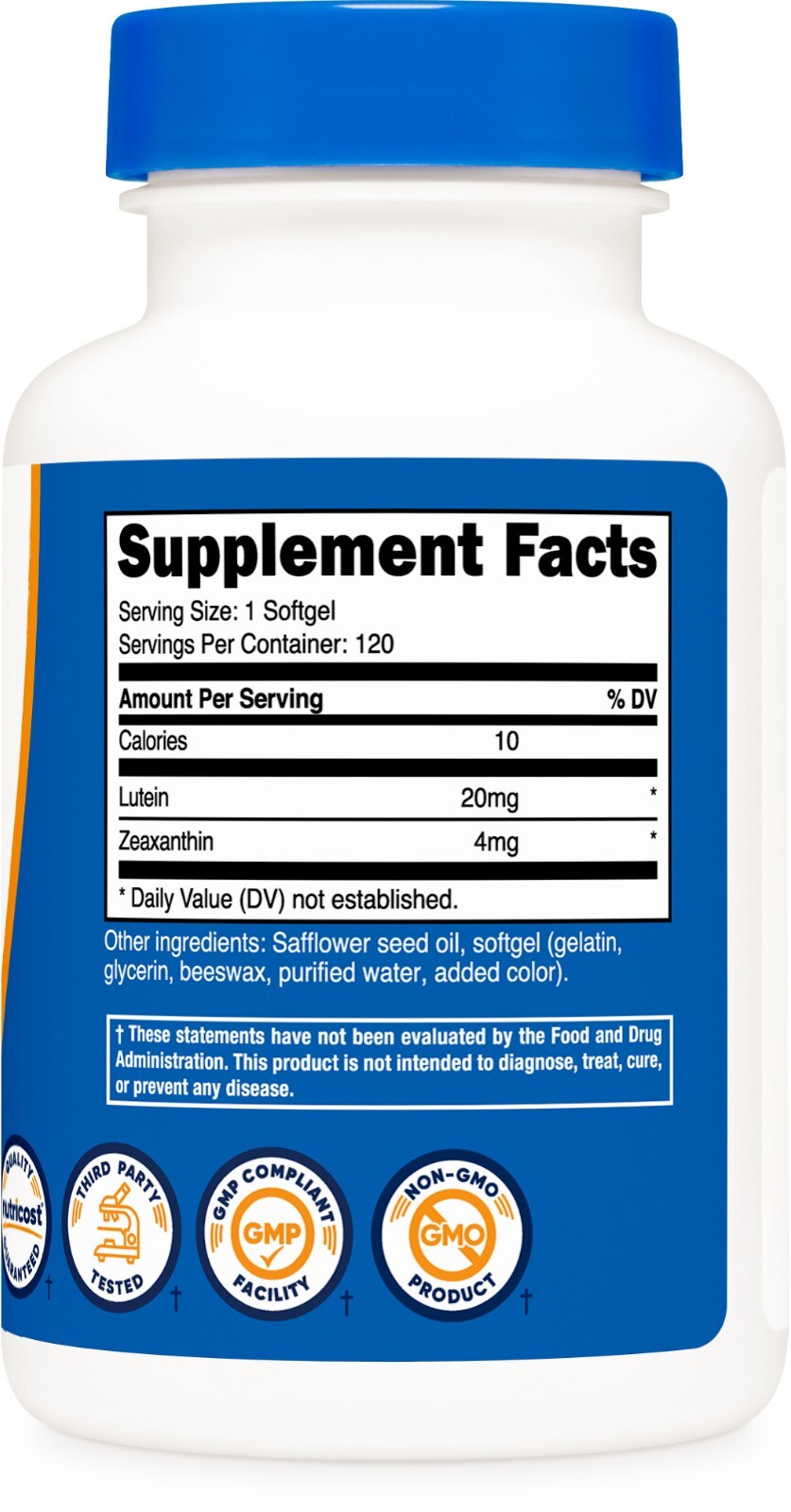 Nutricost Zeaxanthin with Lutein 20mg, 120 Softgels, Non-GMO & Gluten Free