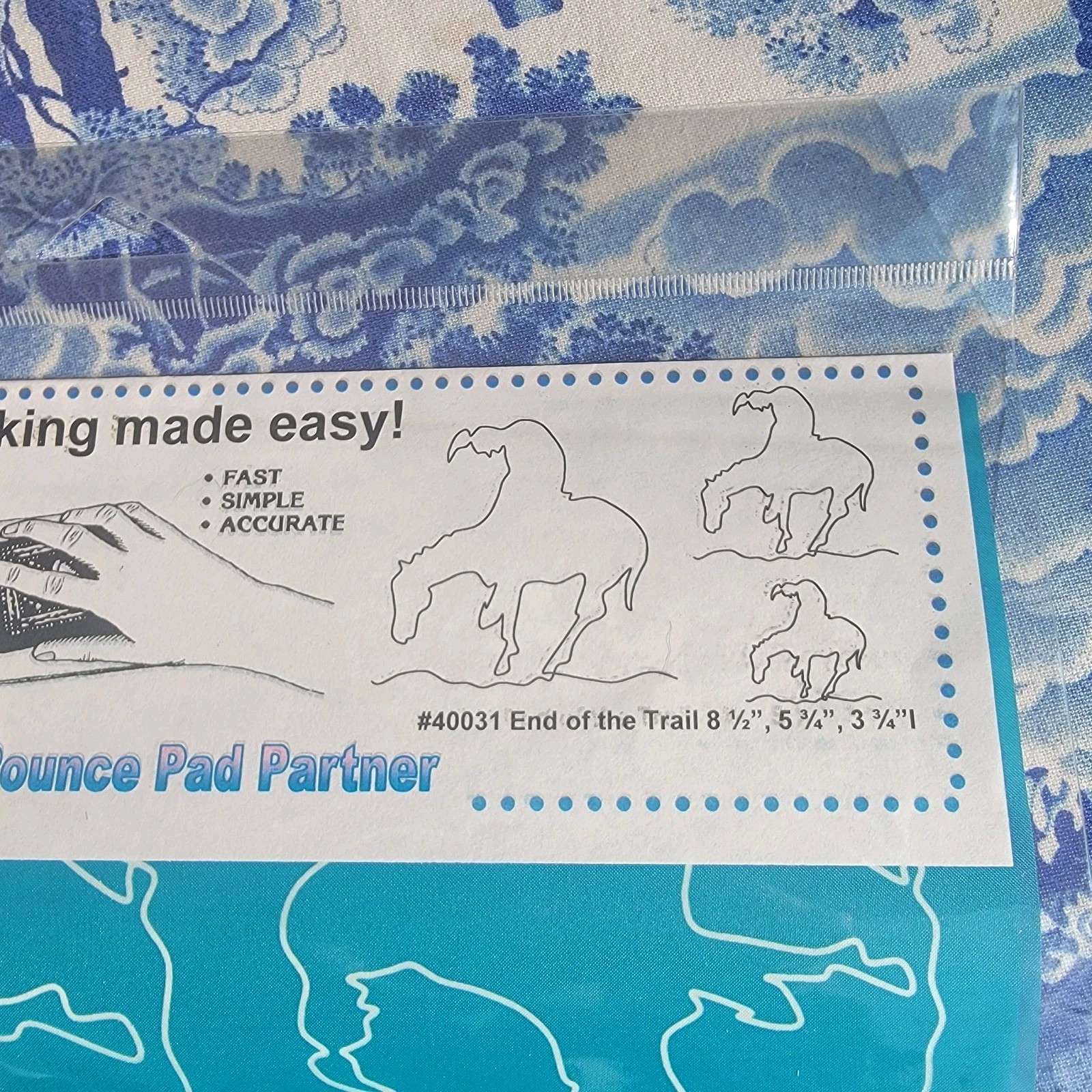 Full Line Stencil 40031 End Of The Trail Quilt Making Made Easy 2011 Dave Hudson