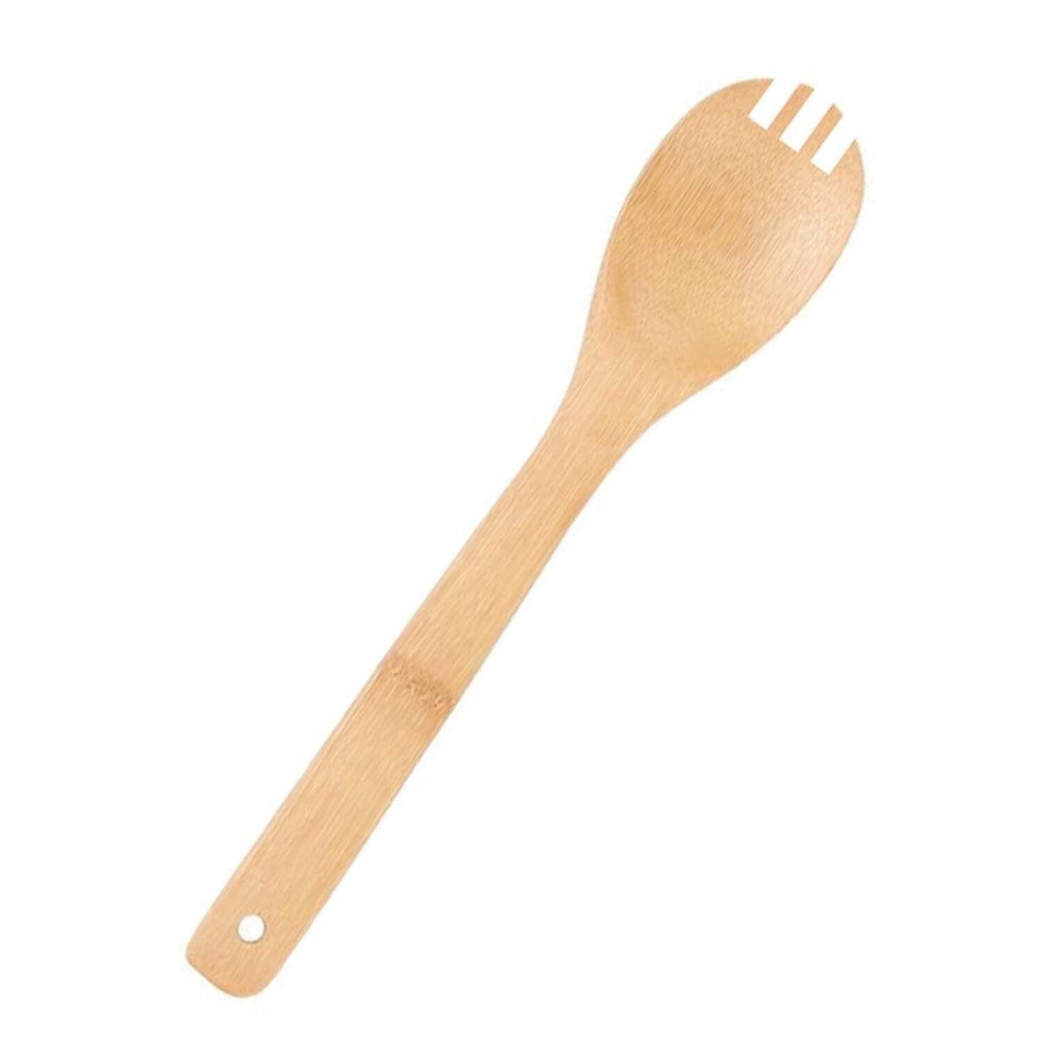 12 Inch Bamboo Serving Fork for Parties, Catering and Buffet Use