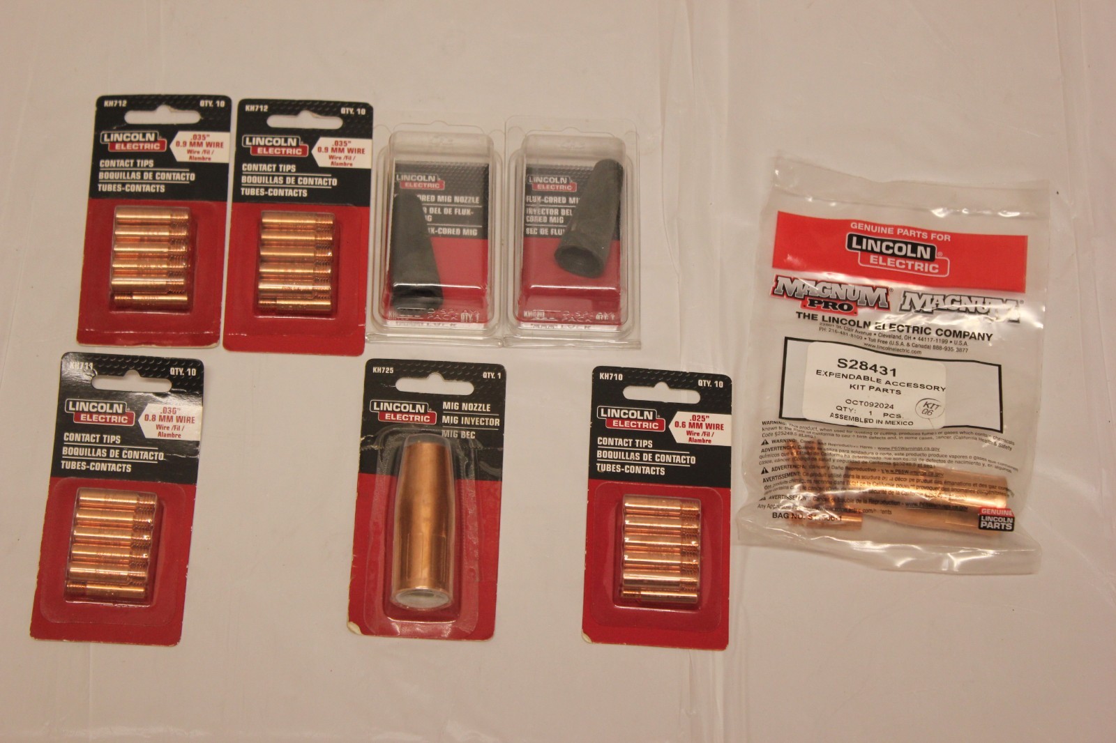 Lot of Lincoln Electric Nozzles and Contact Tips New J21