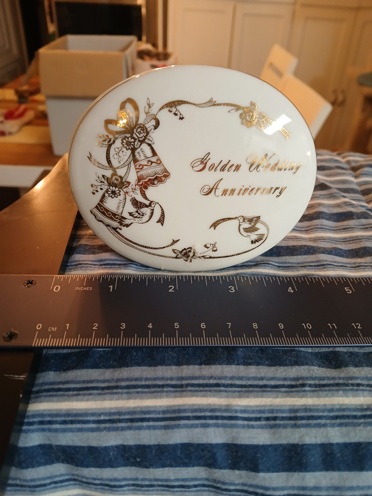 Lefton Ceramic 50 Year Trinket BOX