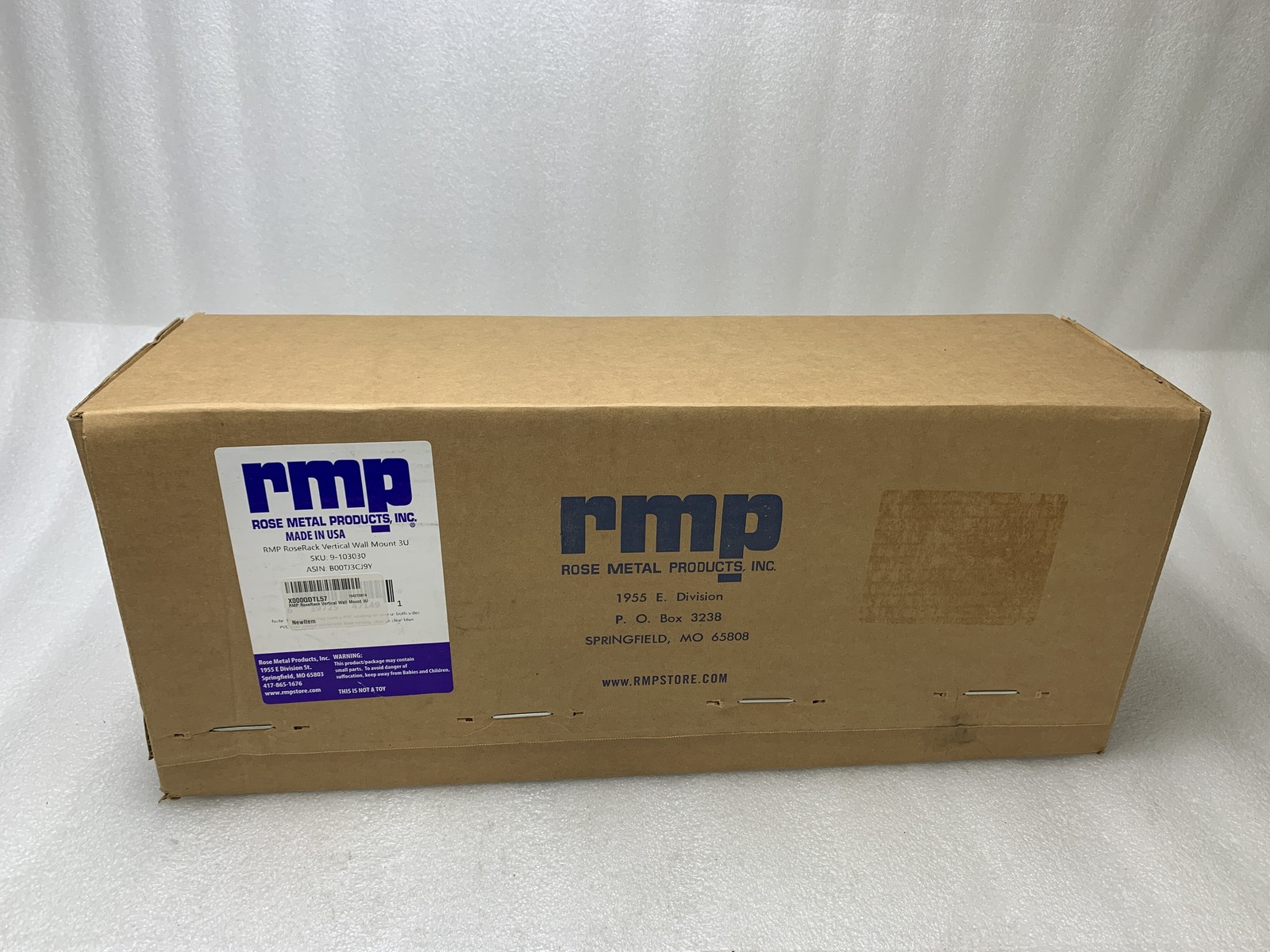 RMP RoseRack Vertical Wall Mount 3U  standard rack size / Equipment Bracket