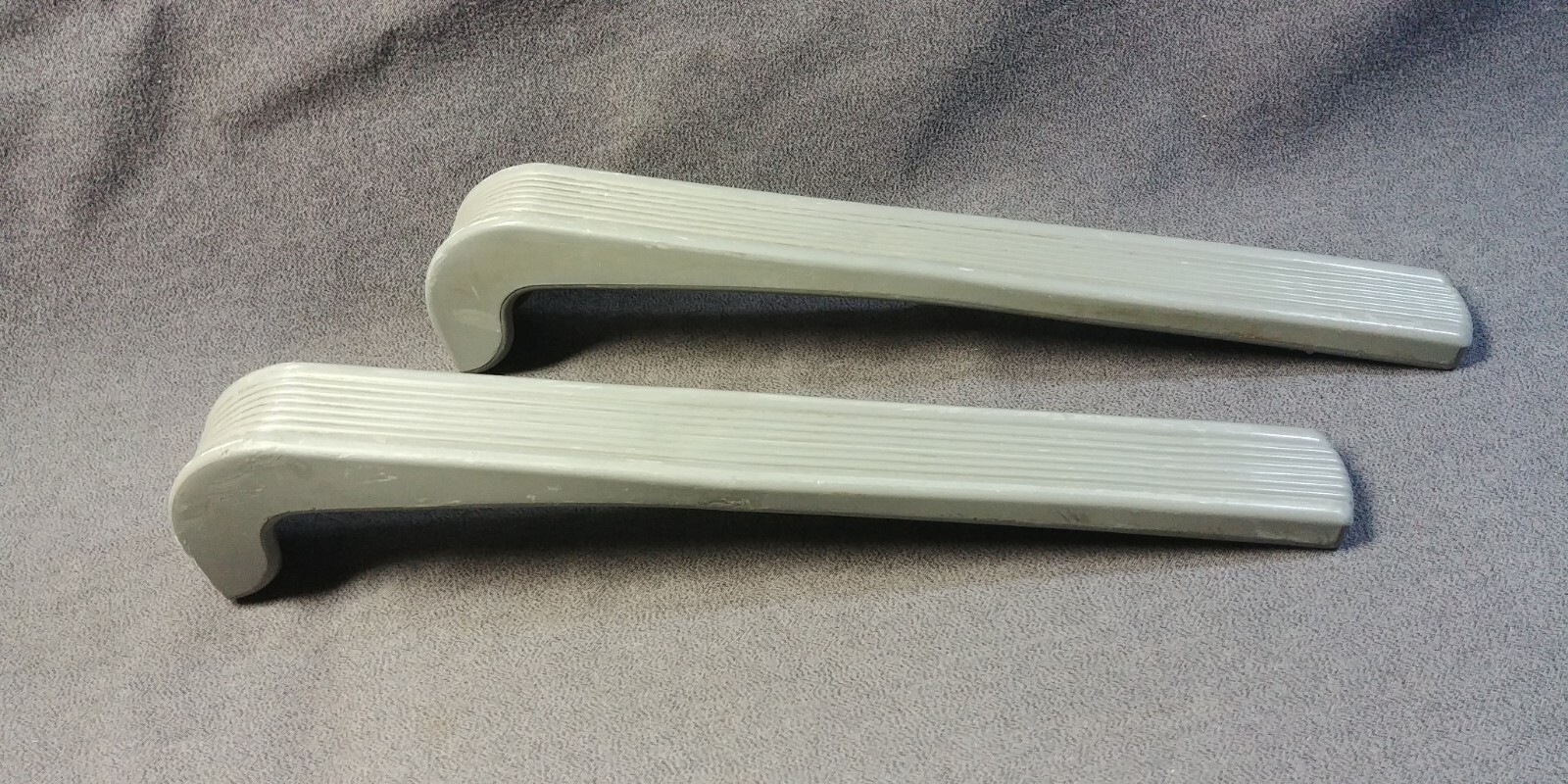 2 1960s Gray Keeler Brass Co Chair Arm Corner Grip Part Office Furniture Vintage